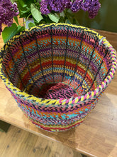 Load image into Gallery viewer, Recycled Fabric Covered Tall Metal Basket