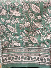 Load image into Gallery viewer, Block Printed Tablecloth - Sage Breeze
