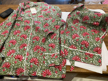 Load image into Gallery viewer, Pyjamas - Pink and Green Jaipur Floral