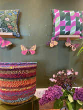 Load image into Gallery viewer, Recycled Fabric Covered Tall Metal Basket