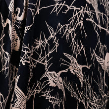 Load image into Gallery viewer, Japanese Crane print  fully lined, short kimono