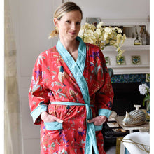 Load image into Gallery viewer, Cotton Kimono - Red Exotic Bird