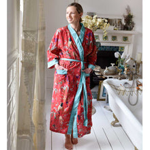 Load image into Gallery viewer, Cotton Kimono - Red Exotic Bird