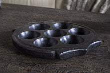 Load image into Gallery viewer, Nkuku Maji Stone Multi Tealight Holder - Antique Black