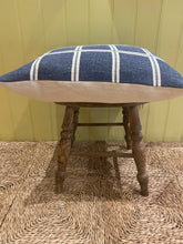 Load image into Gallery viewer, Linen Cushion - Heaven Blue + White
