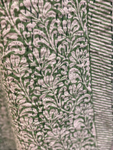 Load image into Gallery viewer, Printed Kantha Throw - Green Floral