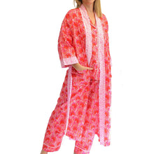 Load image into Gallery viewer, Kimono - Magenta & Orange Jaipur Floral