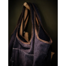 Load image into Gallery viewer, Leather Trimmed Canvas Shoulder Bag