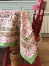 Load image into Gallery viewer, Block Printed Tablecloth - White Antigua
