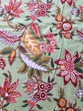 Load image into Gallery viewer, Block Printed Tablecloth - Shiraz Sage