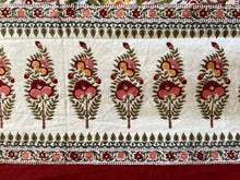 Load image into Gallery viewer, Block Printed Tablecloth - Shiraz Ivory