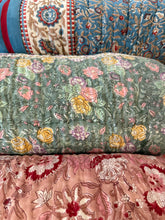 Load image into Gallery viewer, Hand Block-Printed Quilted Throw
