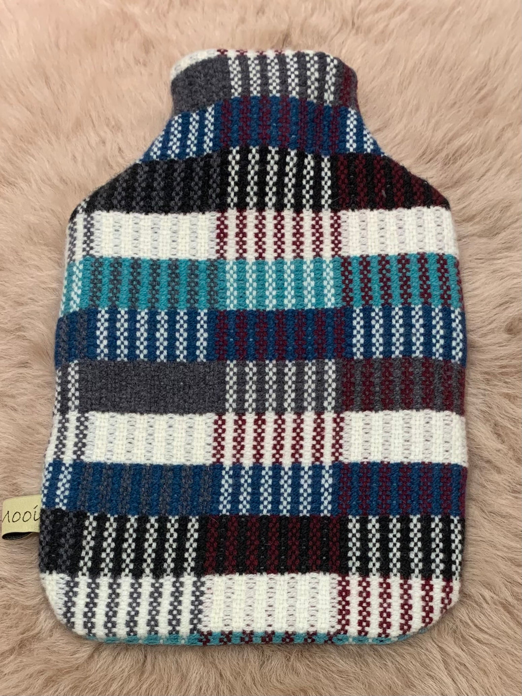 Hand Woven Hot Water Bottle Cover with Rubber Bottle