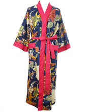 Load image into Gallery viewer, Cotton Kimono - Blue Carnation
