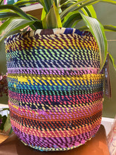 Load image into Gallery viewer, Fair Trade Recycled Sari Basket
