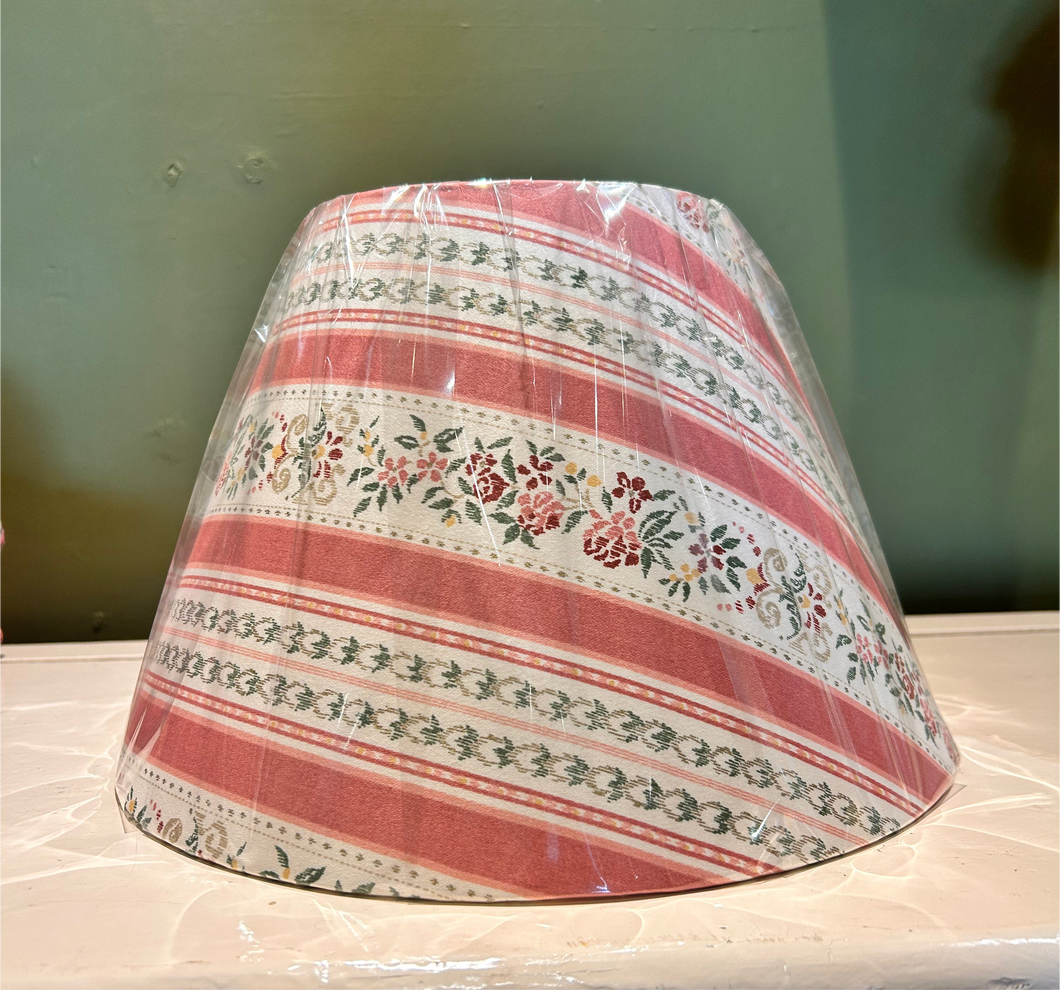Handmade Cone Lampshade by “Revamp Your Lamp” - Red and White