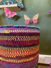 Load image into Gallery viewer, Fair Trade Recycled Sari Basket
