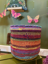 Load image into Gallery viewer, Fair Trade Recycled Sari Basket
