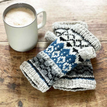 Load image into Gallery viewer, Hand-knitted Fairisle Wrist-warmers / Handwarmers
