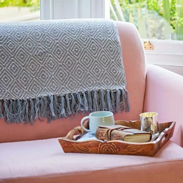 Diamond recycled Cotton Throw