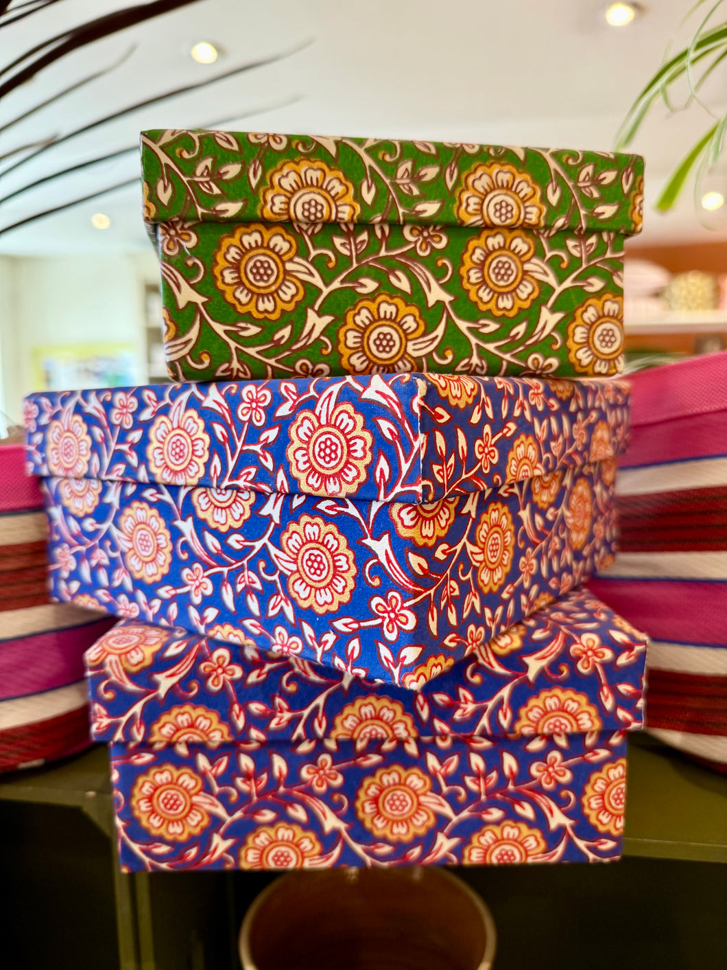 Jasmi floral blockprint box