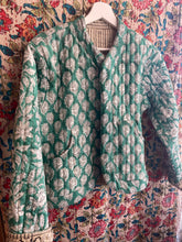 Load image into Gallery viewer, Quilted Cropped Jacket - Turquoise
