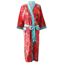 Load image into Gallery viewer, Cotton Kimono - Red Exotic Bird
