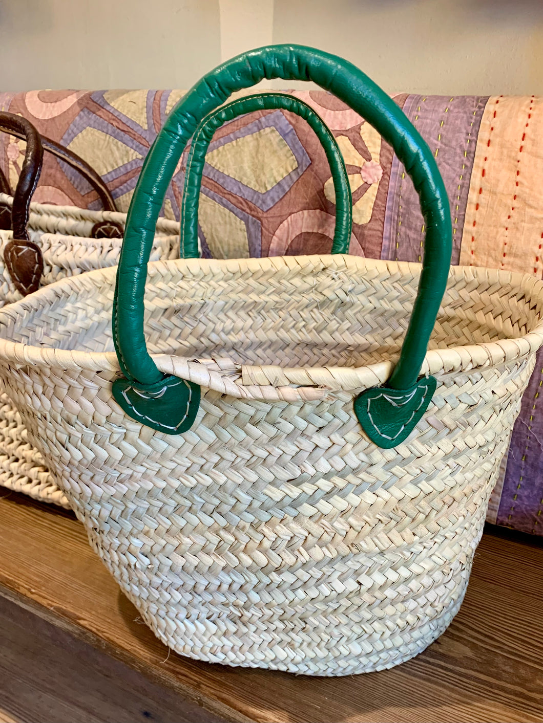 Green Handle Basket