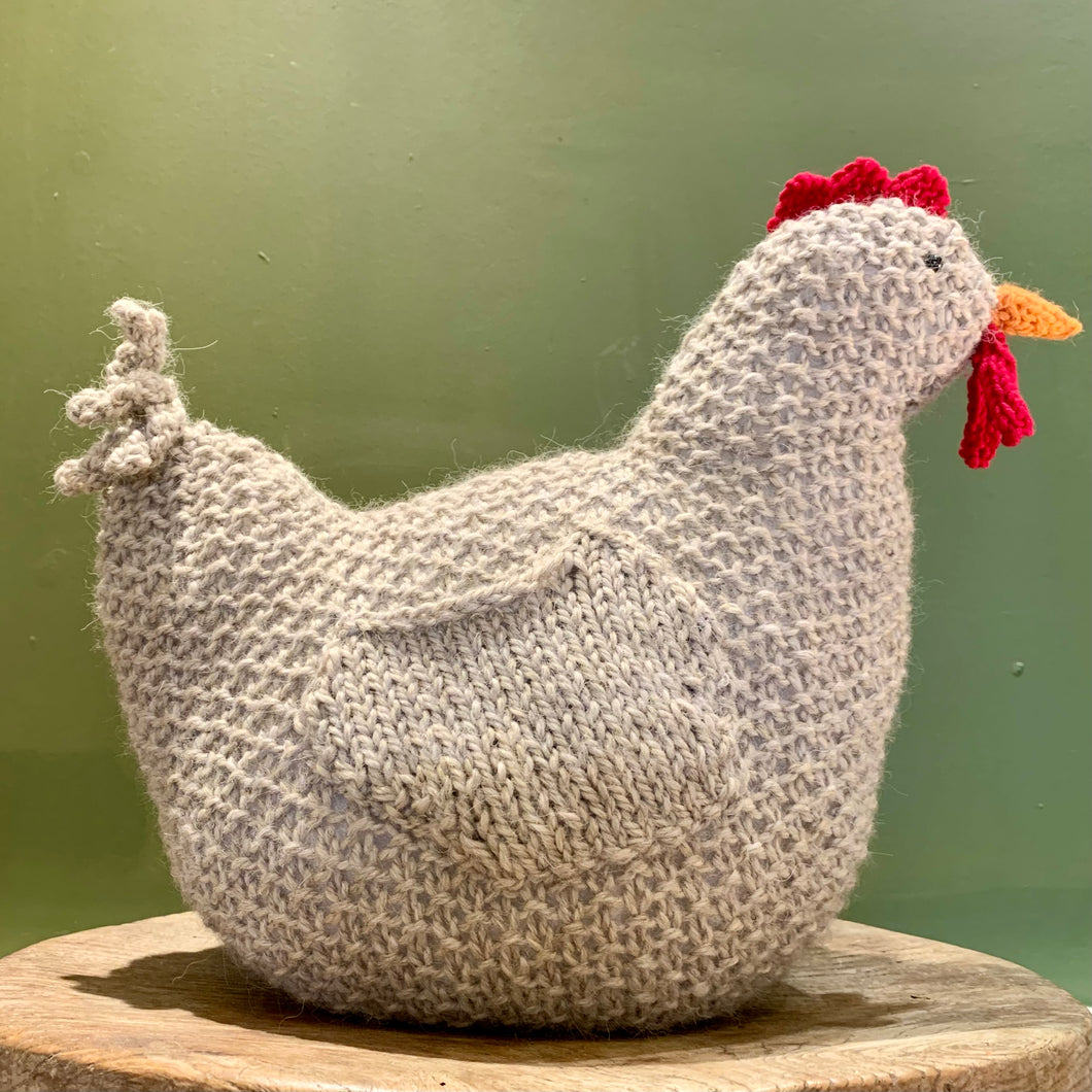 Knitted Hen Doorstop