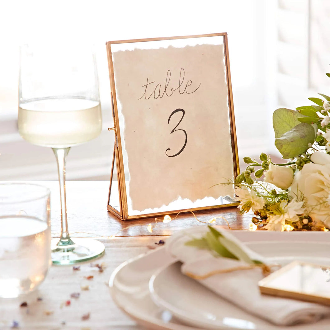 Hiya Glass & Gold Metal Photo Frame 7”x5”