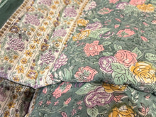 Load image into Gallery viewer, Hand Block-Printed Quilted Throw
