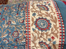 Load image into Gallery viewer, Hand Block-Printed Quilted Throw
