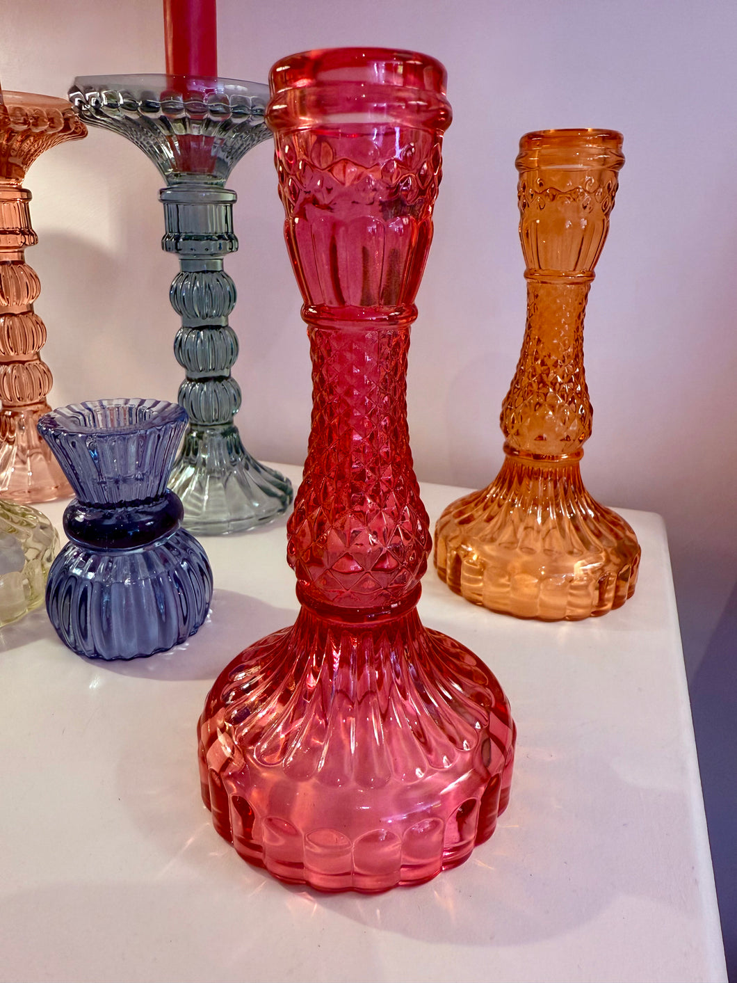 Large Glass Candlestick