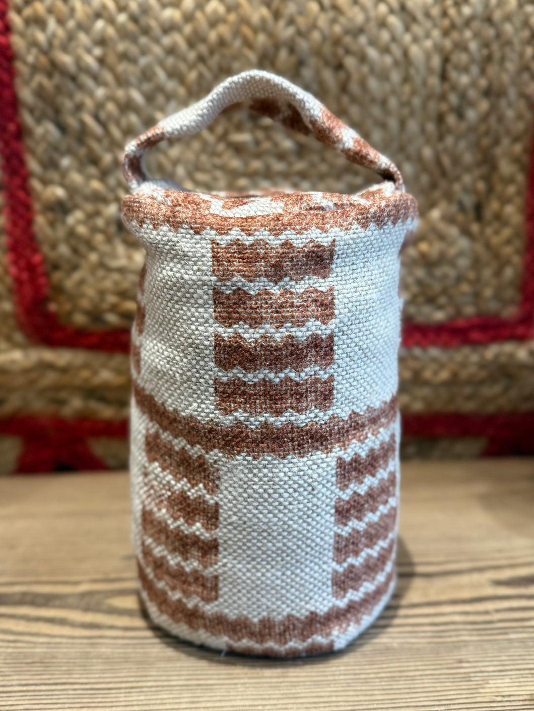 Handmade Doorstop - Natural/Zig-zag