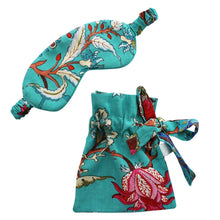 Load image into Gallery viewer, Eye Mask - Teal exotic bird

