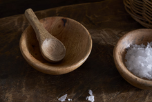 Load image into Gallery viewer, Nkuku Daruka Salt &amp; Pepper Bowls with Spoons
