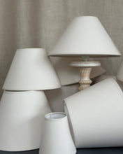 Load image into Gallery viewer, Ivory Cotton Lampshade - 10” Retro
