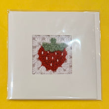 Load image into Gallery viewer, Handmade Crochet Cards by Emily - Strawberry/Star
