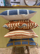Load image into Gallery viewer, Linen Cushion - Heaven Blue + White
