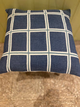 Load image into Gallery viewer, Linen Cushion - Heaven Blue + White
