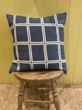 Load image into Gallery viewer, Linen Cushion - Heaven Blue + White
