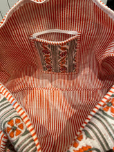 Load image into Gallery viewer, Block-printed and Quilted Overnight Bag.
