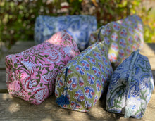 Load image into Gallery viewer, Block-Printed and Quilted Wash Bag - Large
