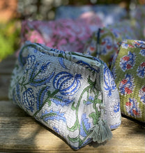 Load image into Gallery viewer, Block-Printed and Quilted Wash Bag - Large
