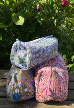 Load image into Gallery viewer, Block-Printed and Quilted Wash Bag - Large
