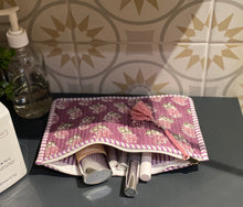 Load image into Gallery viewer, Block-Printed and Quilted - Make up Purse

