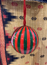 Load image into Gallery viewer, Paper Mache Stripey Baubles
