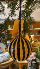 Load image into Gallery viewer, Paper Mache Stripey Baubles
