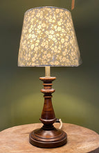 Load image into Gallery viewer, Small Empire Lampshade - White flower with slate
