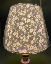 Load image into Gallery viewer, Small Empire Lampshade - White flower with slate

